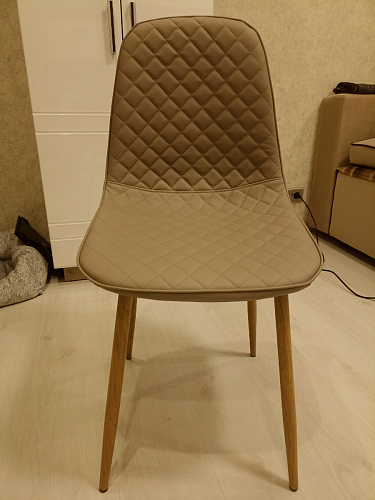 Стул на металлокаркасе Capri dark beige / white фото покупателя 58