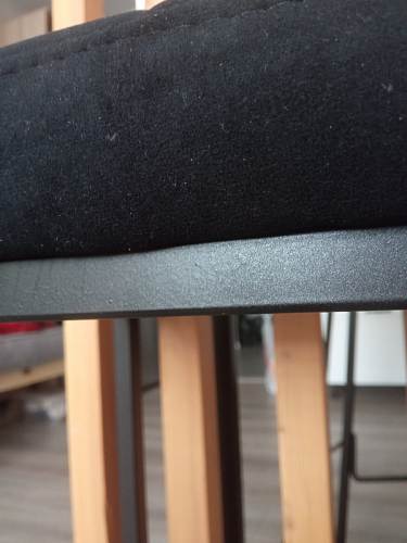 Барный стул Лофт ткань канди крем / черный матовый фото покупателя 38