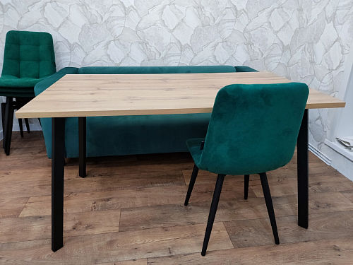 Стол Тринити Лофт 120 32 мм бетон / черный матовый фото покупателя 395