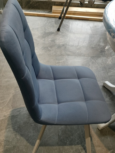 Стул на металлокаркасе Чилли К светло-серый велюр / черный каркас фото покупателя 1259