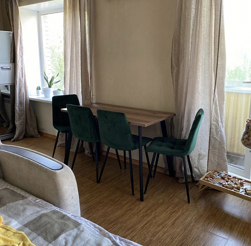 Стол Тринити Лофт 120 32 мм дуб галифакс табако / черный матовый фото покупателя 290