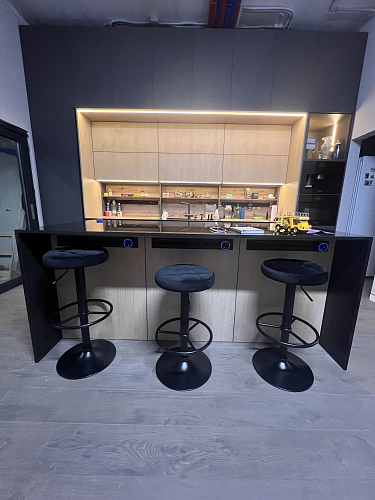 Барный стул 5008-LM Bruno черно-белый / хром фото покупателя 1