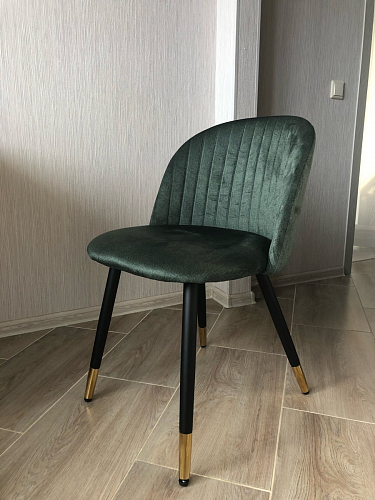 Стул на металлокаркасе Gabi 1 line light blue / black фото покупателя 58