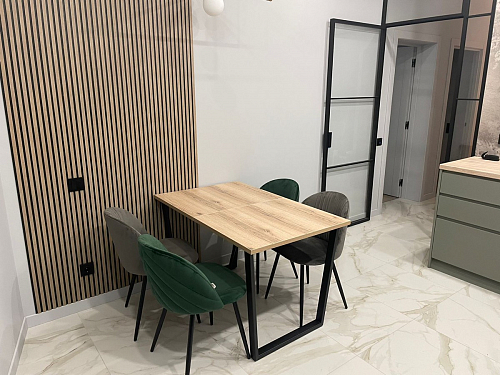 Деревянный стол Лота Лофт 120x75 дуб крафт табачный / черный матовый фото покупателя 503