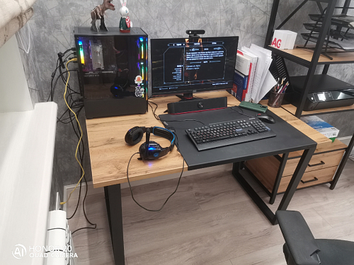 Деревянный стол Лота Лофт 120x75 дуб крафт табачный / черный матовый фото покупателя 62