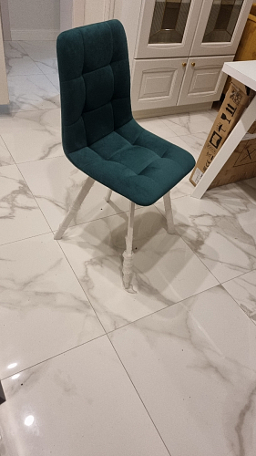 Стул на металлокаркасе Чилли синяя ткань / белый фото покупателя 1113