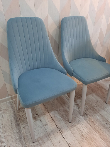 Стул на металлокаркасе Kora light blue / white фото покупателя 243