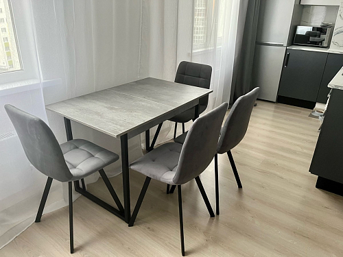 Стул на металлокаркасе Чилли черный / зеленый фото покупателя 773