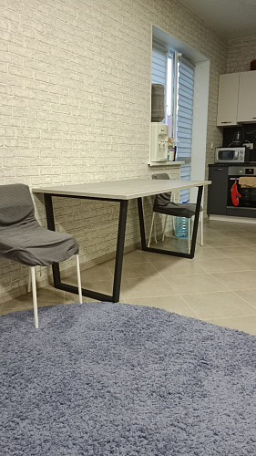 Деревянный стол Лота Лофт 140х80 черный матовый / бетон светлый фото покупателя 968