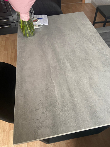 Деревянный стол Лота Лофт 140х80 черный матовый / бетон светлый фото покупателя 95