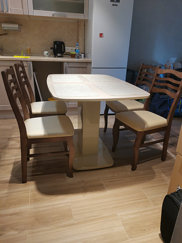 Деревянный стул Амадиу орех / камелия ромб 01 фото покупателя 8