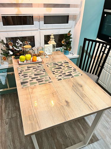 Деревянный стол Лота Лофт 140х80 черный матовый / бетон светлый фото покупателя 892