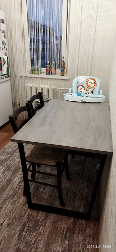 Стол раскладной Лота Лофт 120 25 мм юта / черный матовый фото покупателя 236