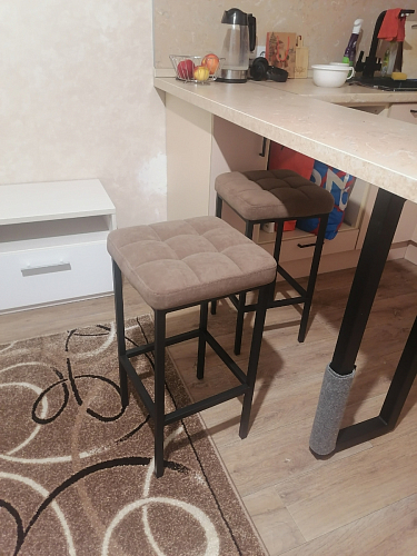 Барный стул Лофт линкольн белый / белый матовый фото покупателя 100