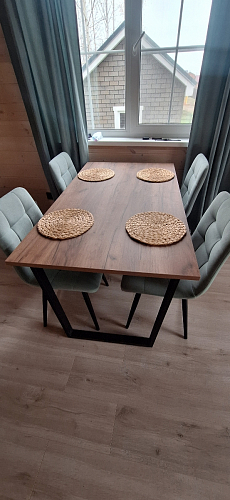 Стол раскладной Лота Лофт 120 25 мм юта / черный матовый фото покупателя 766