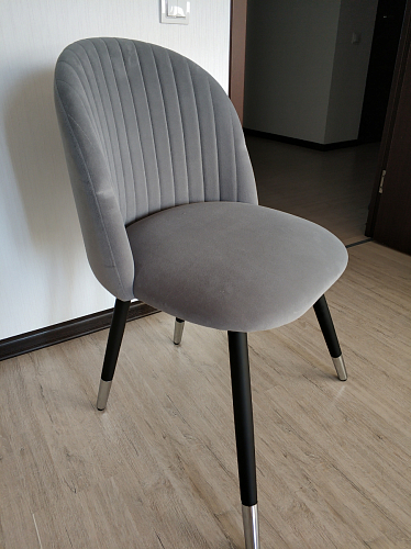 Стул на металлокаркасе Gabi 1 light purple / black / gold фото покупателя 226