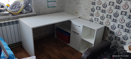 Письменный стол Лайт 03.245F белый гладкий 101 фото покупателя 206