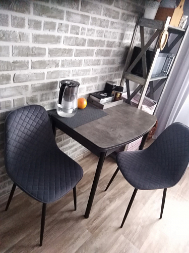 Стул на металлокаркасе Capri blue / white фото покупателя 25