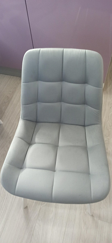 Стул на металлокаркасе Челси морская волна / черный фото покупателя 124