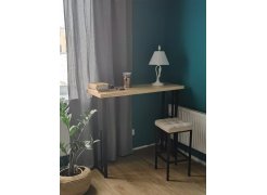 Барный стул Лофт кожзам темно-серый / черный матовый фото покупателя 23