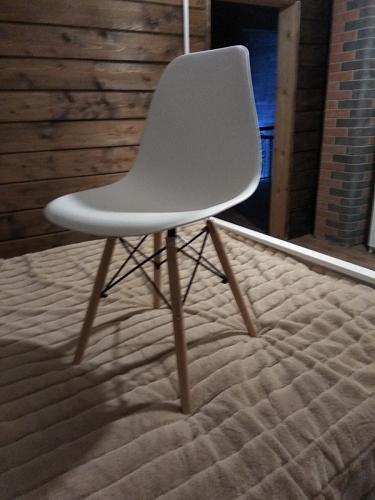 Пластиковый стул Eames PC-015 серо-голубой / дерево фото покупателя 179