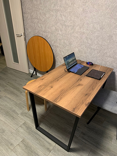 Деревянный стол Лота Лофт 140х80 черный матовый / бетон светлый фото покупателя 590