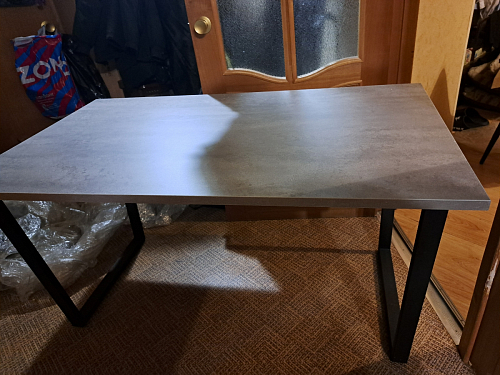 Стол Лота Лофт 140 25 мм черный матовый / бетон фото покупателя 780