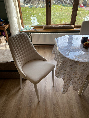 Стул на металлокаркасе Kora light blue / white фото покупателя 468