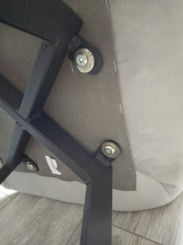 Стул на металлокаркасе Чилли синяя ткань / белый фото покупателя 24