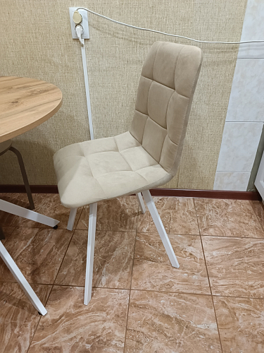 Стул на металлокаркасе Чилли бежевый / белый каркас фото покупателя 904