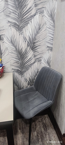 Стул на металлокаркасе Седа 360 К латте (velutto 08) / белый фото покупателя 90