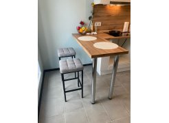 Барный стул Лофт кожзам d1 / черный матовый фото покупателя 26