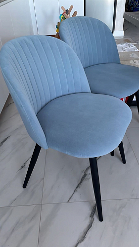 Стул на металлокаркасе Gabi 1 темно-серый / черный фото покупателя 79