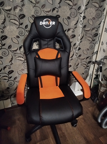 Компьютерное кресло Driver/Драйвер кожзам черный / серый фото покупателя 142