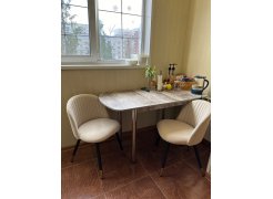 Стул на металлокаркасе Gabi 1 gray / black фото покупателя 653