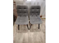 Стул на металлокаркасе Чилли синяя ткань / белый фото покупателя 516