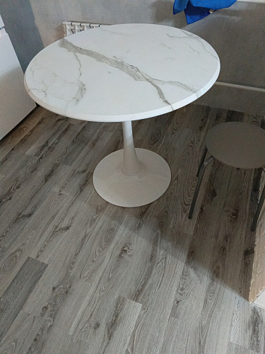 Стол Тулип 90х73 дуб вотан / белый  - Уцененный экземпляр фото покупателя 128