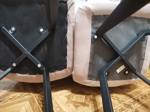 Стул на металлокаркасе Чилли синяя ткань / белый фото покупателя 636