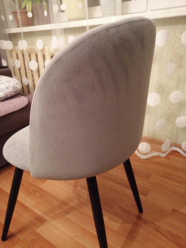 Стул на металлокаркасе Gabi 1 light blue / black / gold фото покупателя 837