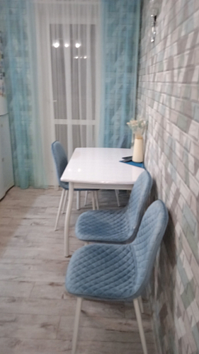 Стул на металлокаркасе Capri голубой фото покупателя 55