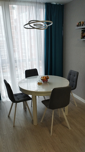 Стул на металлокаркасе Чилли синий / белый фото покупателя 986