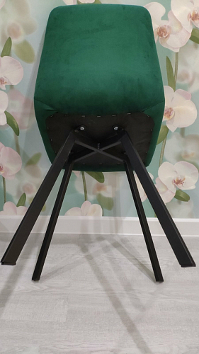 Стул на металлокаркасе Чилли К светло-серый велюр / черный каркас фото покупателя 1385