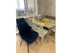 Стул на металлокаркасе Седа К крутящийся светло-серый  / белый фото покупателя 73