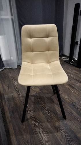 Стул на металлокаркасе Чилли синяя ткань / белый фото покупателя 560