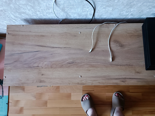 ТВ-тумба Эго Т-3 на ножках бетон светлый / белый глянец фото покупателя 49