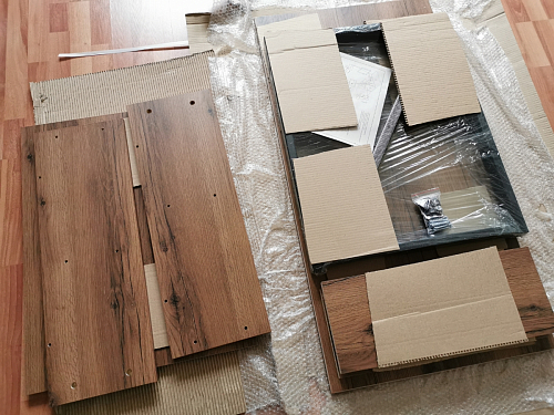 Письменный стол Битти Лофт 116х60х75 дуб делано светлый / белый матовый фото покупателя 69