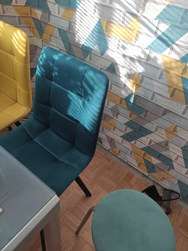 Стул на металлокаркасе Чилли синий / белый фото покупателя 932