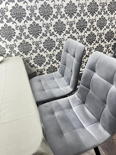 Стул на металлокаркасе Чилли К темно-серый (velutto 32) / черный фото покупателя 629