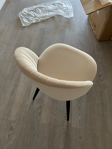 Стул на металлокаркасе Gabi dark beige / black / silver фото покупателя 339