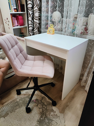 Компьютерное кресло Честер экокожа бежевая / белый фото покупателя 51